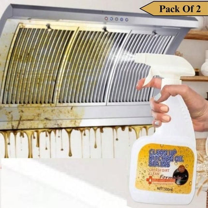 Kitchen Heavy Oil Cleaning Agent Antibacterial Cleaning Spray for Kitchens(Pack Of 2)